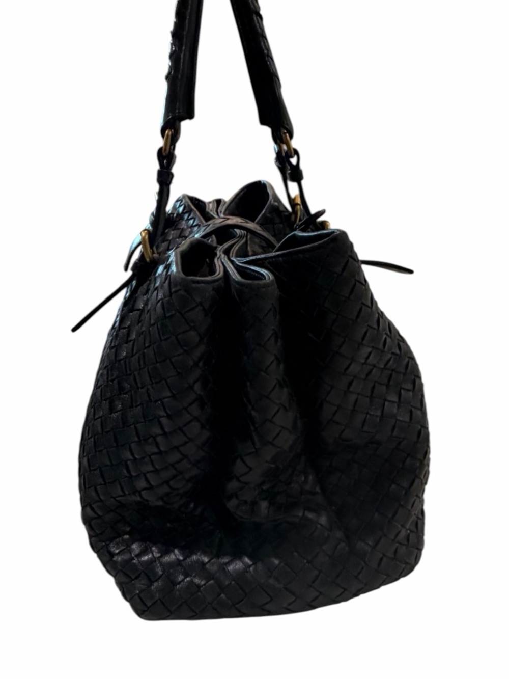 Bottega Veneta Black Intrecciato Nappa Leather Roma Tote Bag - Picture 7 of 17